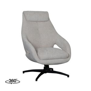 LABEL51 Draaifauteuil Maxwell – Naturel/Zwart – 75x84x108cm LABEL51 Draaifauteuil Maxwell – Naturel/Zwart – 75x84x108cm