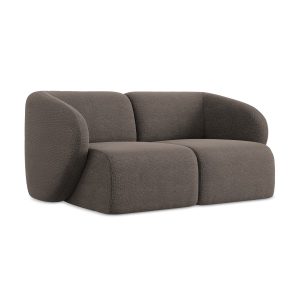 LaMiaSofa Tweezits modulaire bank Cervo – bouclé – chocolade – 174x94x