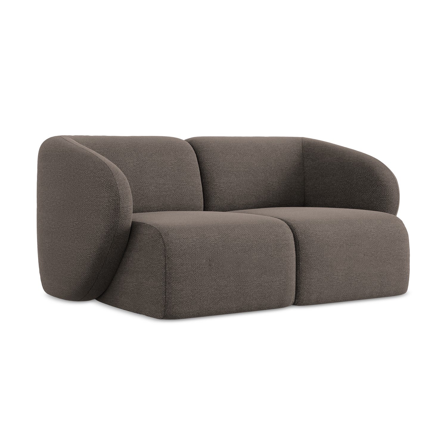 LaMiaSofa Tweezits modulaire bank Cervo - bouclé - chocolade - 174x94x