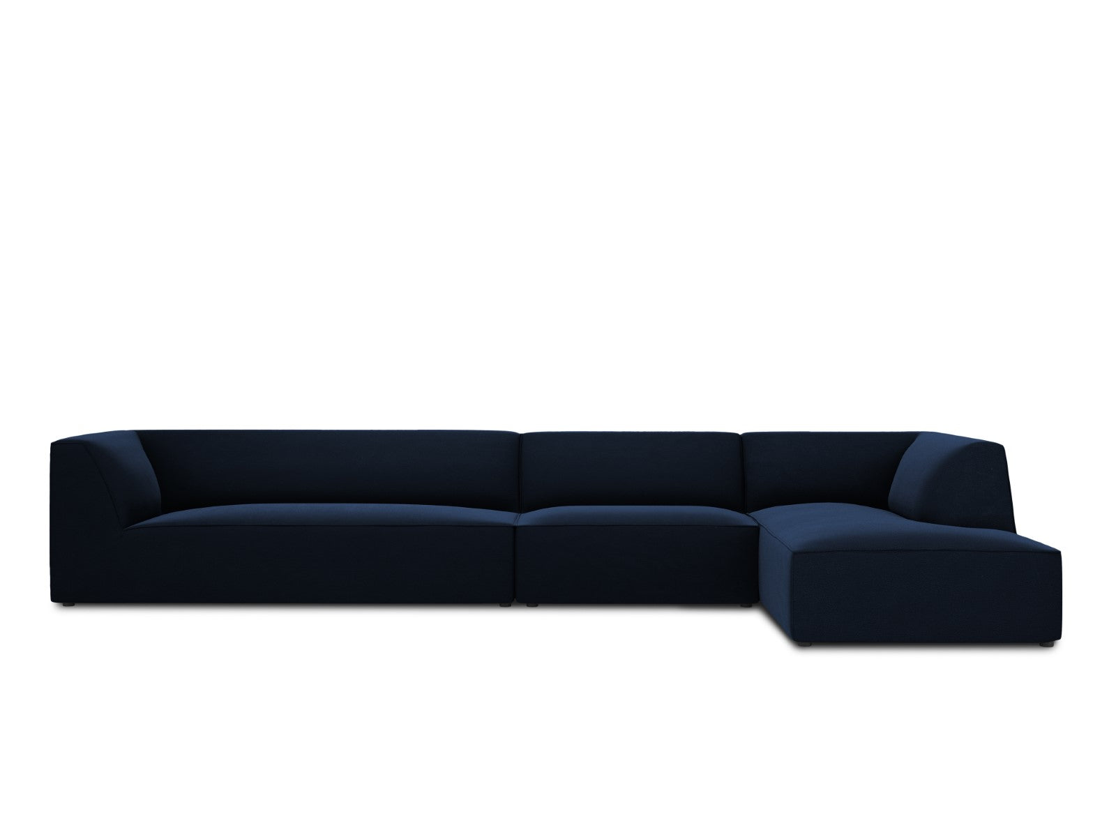 Micadoni rechter hoekbank Ruby 5-zits, flueel, koningsblauw - 180x366x