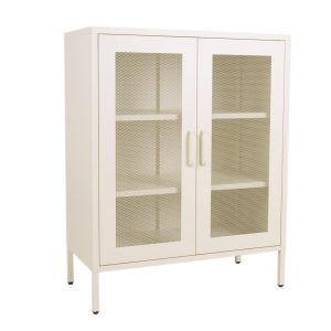 MaximaVida metalen locker vitrine kast Finn 102 x 80 x 40 cm ivoor – 2 MaximaVida metalen locker vitrine kast Finn 102 x 80 x 40 cm ivoor – 2