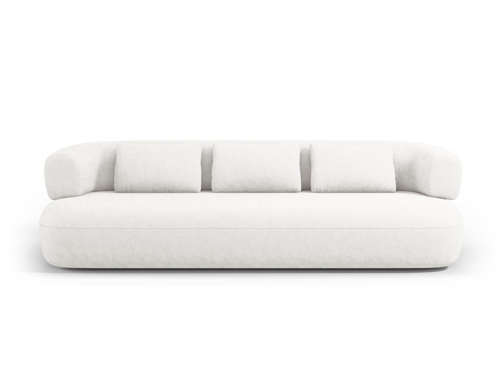 Micadoni Bank Jenny 4-zits, chenille, lichtbeige - 90x226x73cm