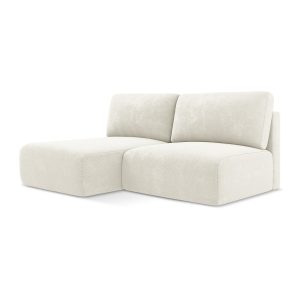 LaMiaSofa hoekbank links Ostia – chenille stof – wit – 210x149x79 LaMiaSofa hoekbank links Ostia – chenille stof – wit – 210x149x79
