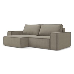 LaMiaSofa hoekbank links Livorno – textuurstof – donkerbeige – 257×148 LaMiaSofa hoekbank links Livorno – textuurstof – donkerbeige – 257×148