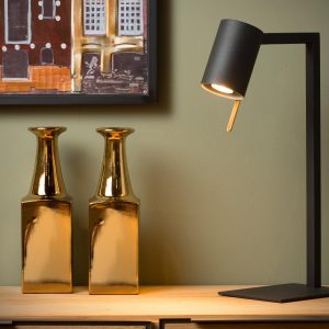 Lucide bureaulamp LESLEY – 1xGU10 – Zwart Lucide bureaulamp LESLEY – 1xGU10 – Zwart