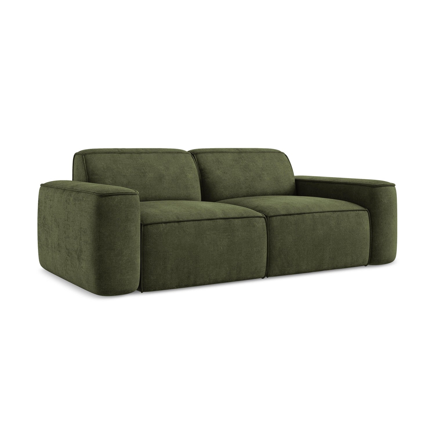 LaMiaSofa 3-zits bank Melissa - chenille stof - olijf - 204x102x70