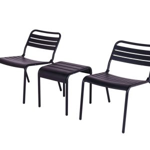 MaximaVida metalen loungestoel set Max zwart MaximaVida metalen loungestoel set Max zwart