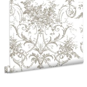 Laura Ashley Vliesbehang – Tuileries Dark Dove Grey 10mx52cm Laura Ashley Vliesbehang – Tuileries Dark Dove Grey 10mx52cm