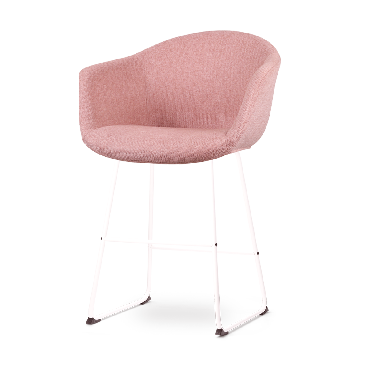 Nolon Nino-Otis Barkruk Zacht Roze - met Armleuning - Wit - 65 cm