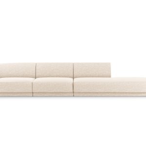Micadoni Rechte bank Miley 4-zits, chenille, lichtbeige – 90x323x70cm Micadoni Rechte bank Miley 4-zits, chenille, lichtbeige – 90x323x70cm