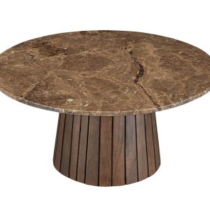 Livingfurn salontafel Empador – 80cm – marmer / Hout Livingfurn salontafel Empador – 80cm – marmer / Hout
