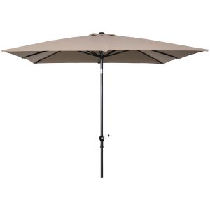 Lotus parasol – 250×250 cm – carbon black – taupe Lotus parasol – 250×250 cm – carbon black – taupe