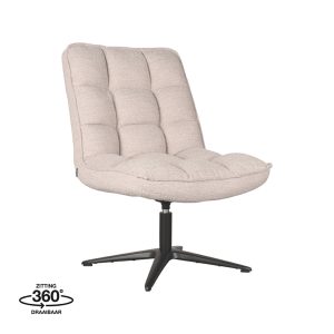 LABEL51 Fauteuil Vince – Naturel Bouclé – Draaibaar – 63x74x91cm LABEL51 Fauteuil Vince – Naturel Bouclé – Draaibaar – 63x74x91cm