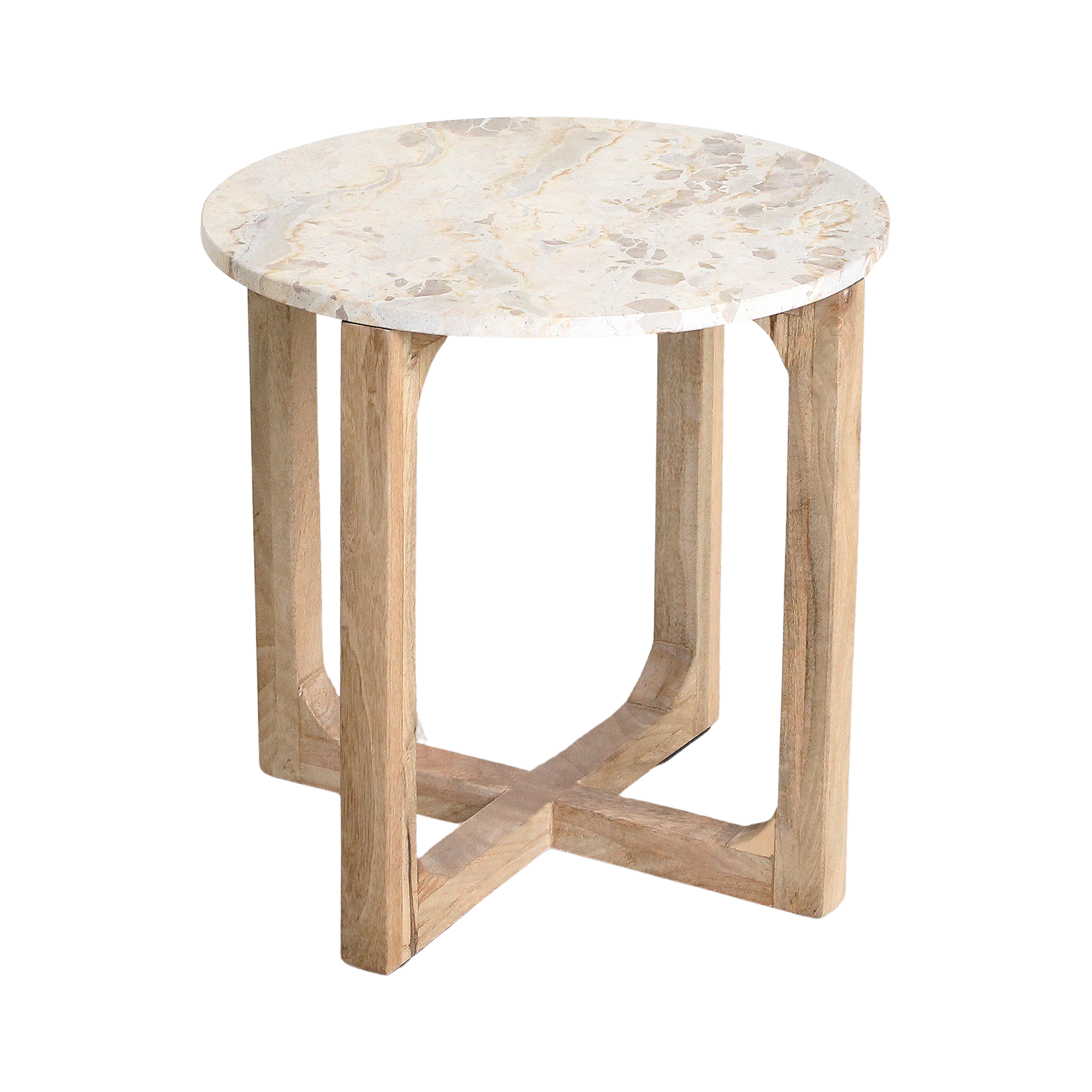 Raw Materials marmeren bijzettafel Créme - 50x50x50 cm - 50x50x50 cm