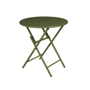 MaximaVida inklapbare metalen ronde tuintafel Max 70 cm olijfgroen MaximaVida inklapbare metalen ronde tuintafel Max 70 cm olijfgroen