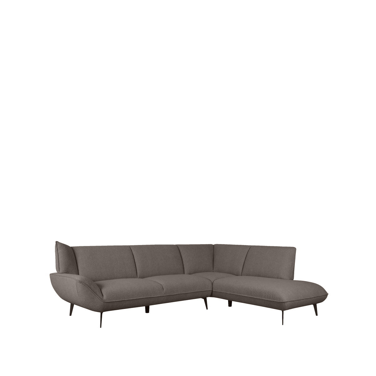 LABEL51 Hoekbank Pesaro Rechts - Bruin Bouclé - 247x203x82cm