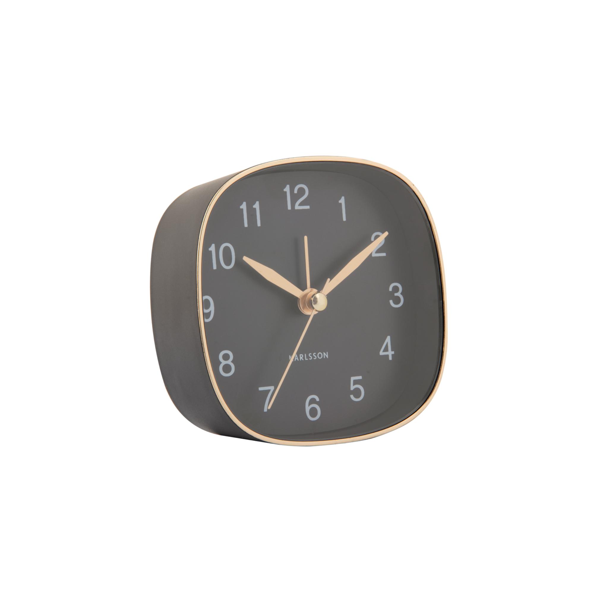 Karlsson wekker Travel Square - zwart - 8.5x8.5x8.5cm - Vaderdag - Vad