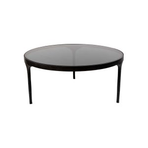 New Routz salontafel Montana large zwart metaal/glas New Routz salontafel Montana large zwart metaal/glas