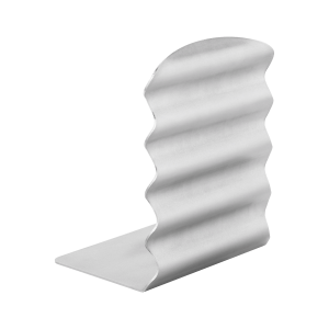 noo.ma Olbi Bookend – gepolijst roestvrij staal, golvend design noo.ma Olbi Bookend – gepolijst roestvrij staal, golvend design