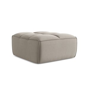 LaMiaSofa Poef Belluno – velours – taupe – 80x93x43 LaMiaSofa Poef Belluno – velours – taupe – 80x93x43