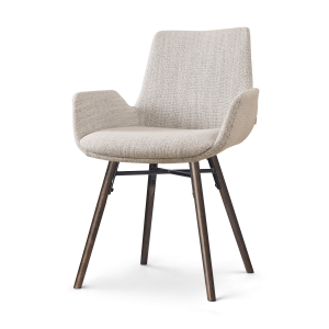 Nolon Nena-Eef Eetkamerstoel Beige Gemêleerd – met Armleuning – Walnoo Nolon Nena-Eef Eetkamerstoel Beige Gemêleerd – met Armleuning – Walnoo