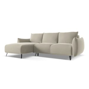 LaMiaSofa hoekbank links Genova – velours – parel – 242x162x86 LaMiaSofa hoekbank links Genova – velours – parel – 242x162x86