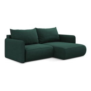 LaMiaSofa hoekbank rechts Palermo – textuurstof – flessengroen – 207×1 LaMiaSofa hoekbank rechts Palermo – textuurstof – flessengroen – 207×1
