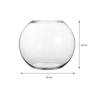 Mica Decorations Babet Bol Vaas – H28 x Ø34 cm – Transparant Mica Decorations Babet Bol Vaas – H28 x Ø34 cm – Transparant