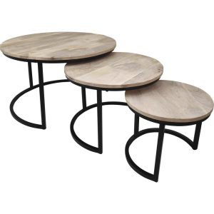Lesli Living sidetable Jayden – zwart – A Ø75x45cm Lesli Living sidetable Jayden – zwart – A Ø75x45cm