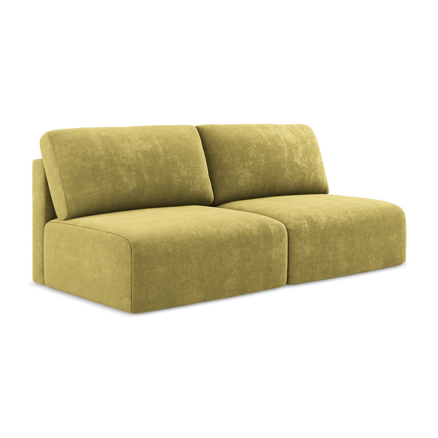 LaMiaSofa 3-zits slaapbank Ostia - chenille stof - limoengroen - 216x1