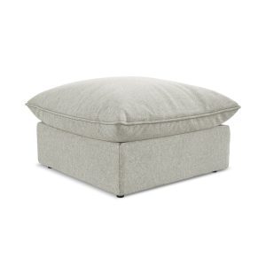 LaMiaSofa Poef Ravenna – velours – lichtgrijs – 75x75x45 LaMiaSofa Poef Ravenna – velours – lichtgrijs – 75x75x45