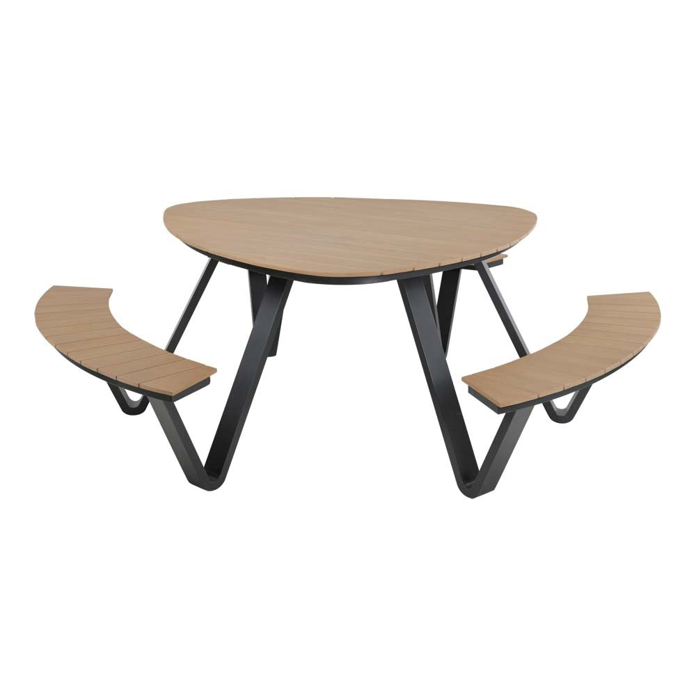 Lesli Living picknickset Arezzo - antraciet - 224,5x212x74cm