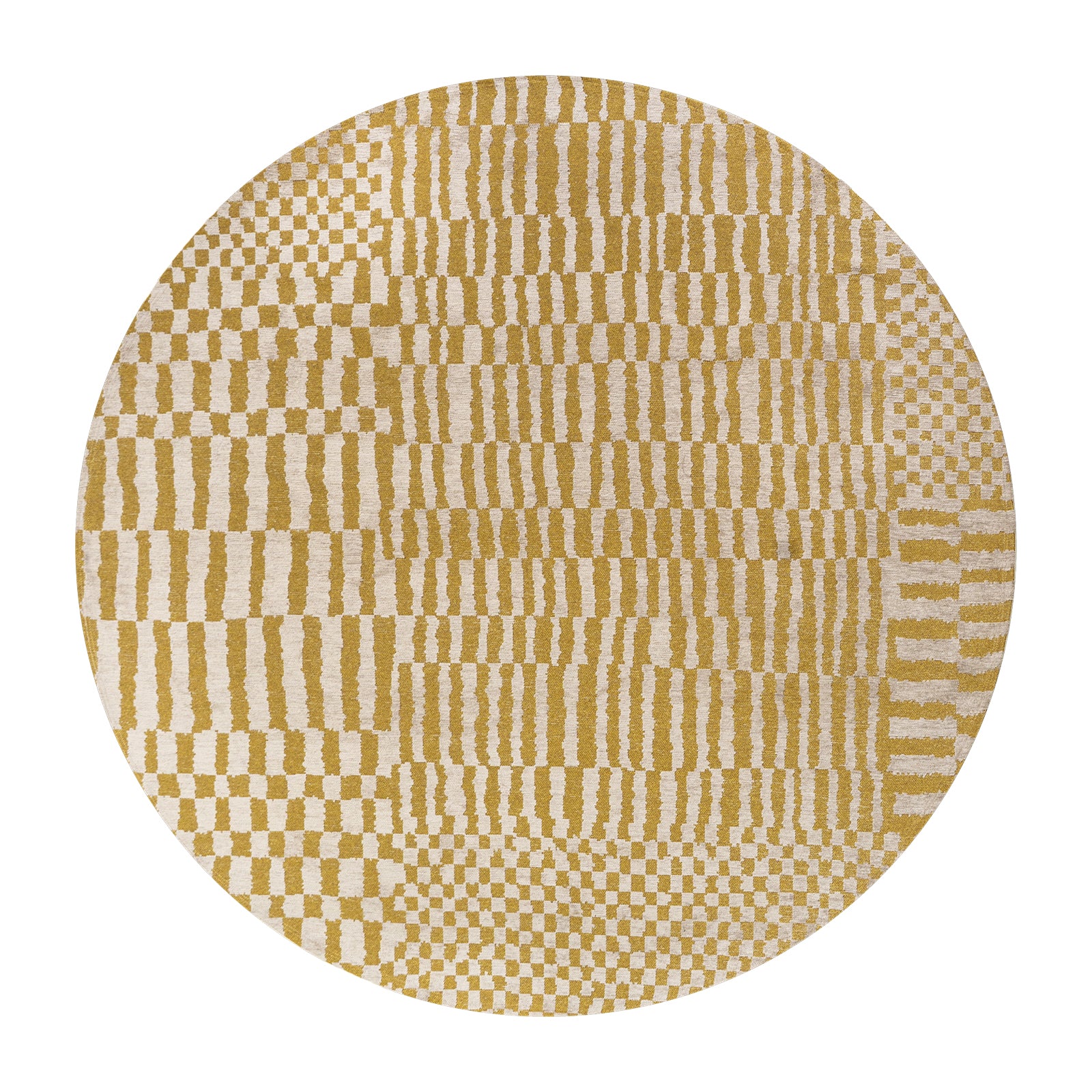 Ecorugs vloerkleed Erg - geel - 240x240cm