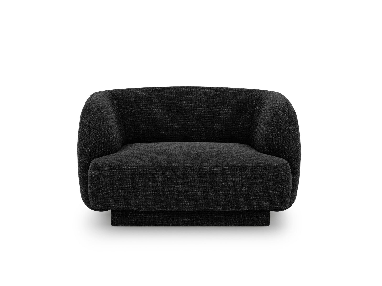 Micadoni Fauteuil Miley structurele stof antraciet - 90x103x70cm