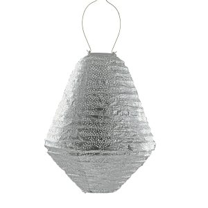 Lumiz solar lampion – marrakesh can – 30 cm – zilver Lumiz solar lampion – marrakesh can – 30 cm – zilver