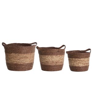 Light & Living mand KILKEE – Ø40x40cm – bruin – Set van 3 Light & Living mand KILKEE – Ø40x40cm – bruin – Set van 3