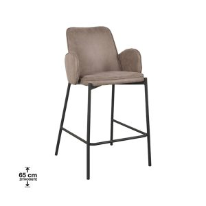 LABEL51 Barstoel Joni – Taupe – Zithoogte 63cm – Set van 2 LABEL51 Barstoel Joni – Taupe – Zithoogte 63cm – Set van 2