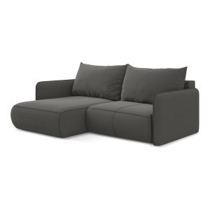LaMiaSofa hoekbank links Palermo – velours – staal – 207x148x86
