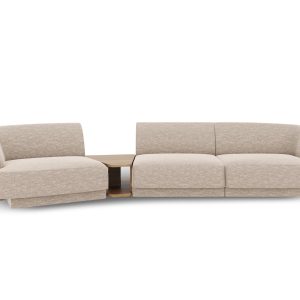Micadoni linker modulaire bank Miley 3-zits, structurele stof beige – Micadoni linker modulaire bank Miley 3-zits, structurele stof beige –