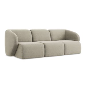 LaMiaSofa 3-zits bank Cervo – bouclé – taupe – 244x94x75
