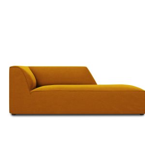 Micadoni rechter chaise longue Ruby flueel, geel – 180x93x69cm Micadoni rechter chaise longue Ruby flueel, geel – 180x93x69cm