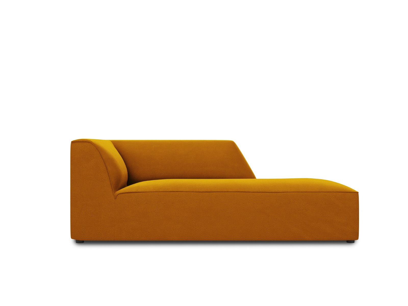 Micadoni rechter chaise longue Ruby flueel, geel - 180x93x69cm