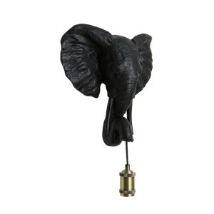 Light & Living wandlamp Elephant – zwart – 35x13x36cm Light & Living wandlamp Elephant – zwart – 35x13x36cm