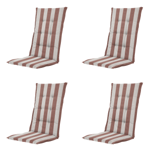 Madison tuinstoelkussen hoge rug Amora – bruin – 123x50x5cm – set van Madison tuinstoelkussen hoge rug Amora – bruin – 123x50x5cm – set van