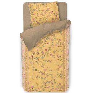 Pip Studio Dekbedovertrek Bodhi Flower – 60 x 70 cm – Geel