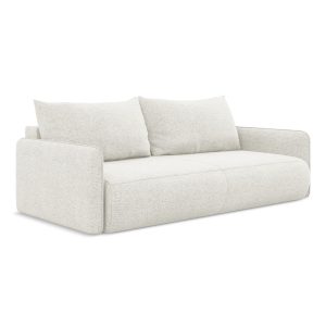 LaMiaSofa 3-zits slaapbank Palermo – chenille stof – wit – 216x105x86 LaMiaSofa 3-zits slaapbank Palermo – chenille stof – wit – 216x105x86