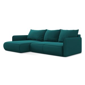 LaMiaSofa hoekbank links Palermo – velours – marien – 240x148x86