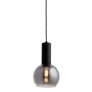 Lighto | Art deco hanglamp zwart met smoke glas | Juna Lighto | Art deco hanglamp zwart met smoke glas | Juna