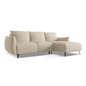 LaMiaSofa hoekbank rechts Genova – chenille stof – donkerbeige – 242×1 LaMiaSofa hoekbank rechts Genova – chenille stof – donkerbeige – 242×1