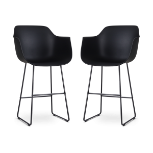 Nolon Nino-Puk barkruk zwart – zwart onderstel – 75 cm – set van 2 Nolon Nino-Puk barkruk zwart – zwart onderstel – 75 cm – set van 2